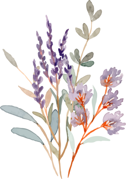 Watercolor wild flower